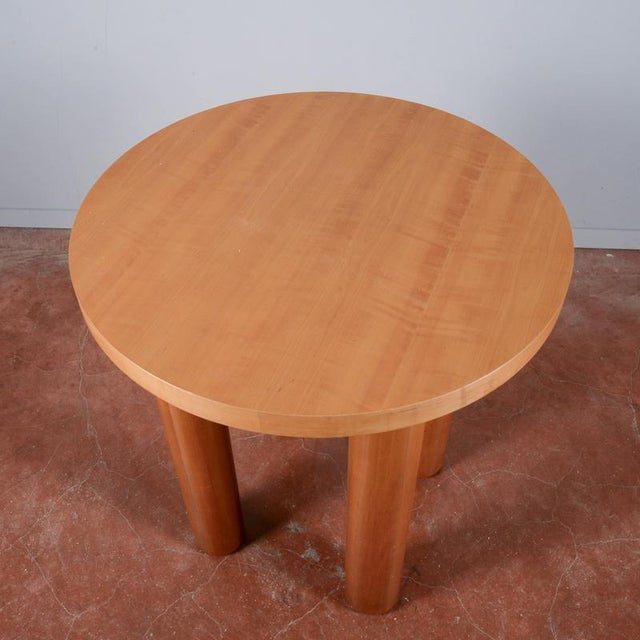 Wood Italian Round Coffee Table, 1980s For Sale - Image 7 of 9