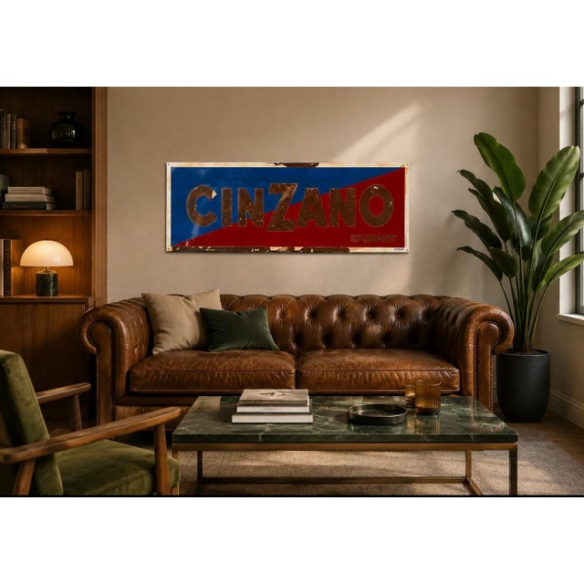 Vintage Cinzano Sign, 1960s For Sale - Image 9 of 9