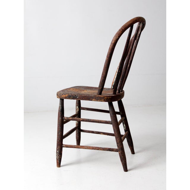 Antique Spindle Back Farmhouse Windsor Dining Chair Chairish