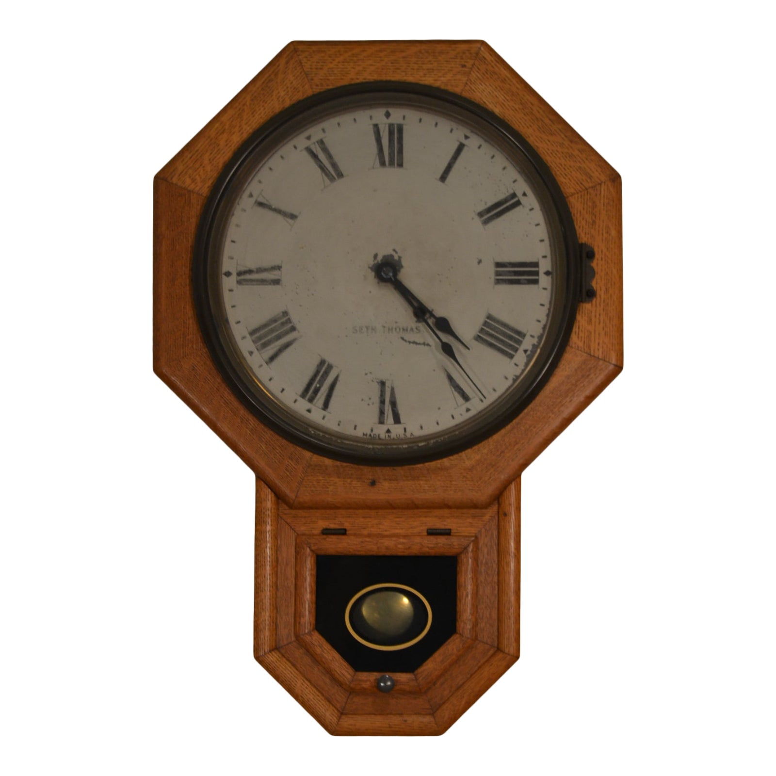 Early 20th Century Oak School Clock Chairish