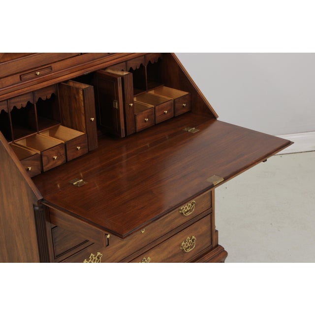 Wood Henkel Harris Walnut Secretary Blind Door Desk For Sale - Image 7 of 18