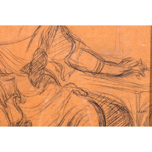 Beige Pierre-Auguste Renoir Madame De Galéa Signed Original Sketch Graphite on Paper For Sale - Image 8 of 13