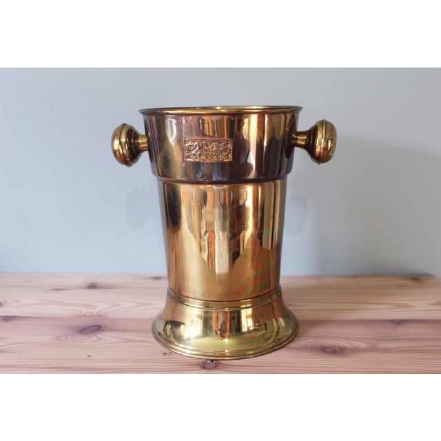 Ice Bucket in Brass and Enamel Details, 1960s For Sale - Image 11 of 11