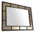 1970s Rectangle Silvered and Brown Faux Bamboo Wood Wall Mirror Mid-Century Modern Period in the Boho Chic Style. A...