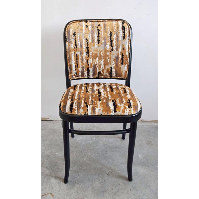 Dining Bentwood Black Armchairs attributed to Josef Hoffmann for Mundus, 1960s, Set of 4 For Sale - Image 4 of 12