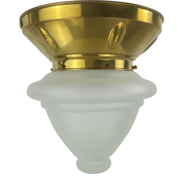 Viennese Ceiling Lamp with Oral Blades, 1920s For Sale