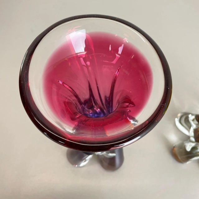 Vintage German Vase in Hand Blown Crystal Glass from Joska, 1970s, Set of 2 For Sale - Image 9 of 18
