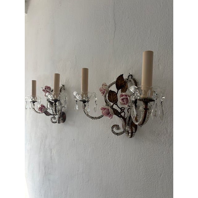 **I offer FREE priority UPS shipping throughout the World, from Italy**. Each housing two lights, sitting in crystal...
