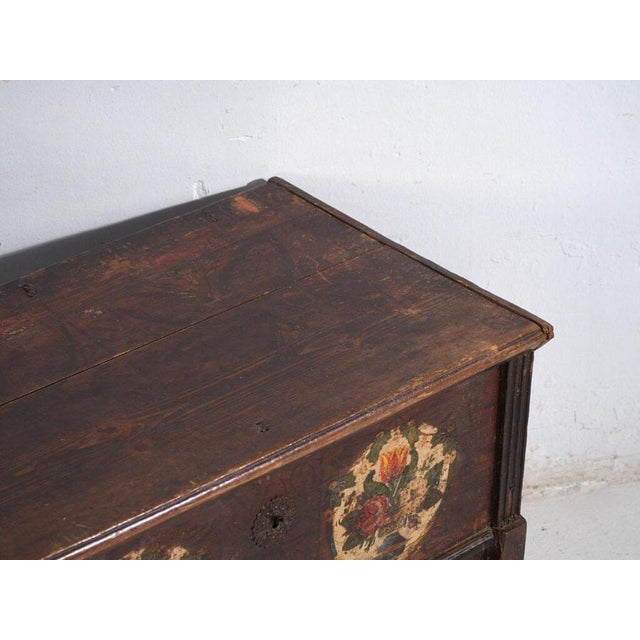 Tyrolean Painted Dowry Chest by Amaru For Sale - Image 3 of 11