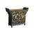 Vintage Chinoiseries Black & Stone Inlay Graphic Credenza Storage Cabinet For Sale - Image 4 of 12