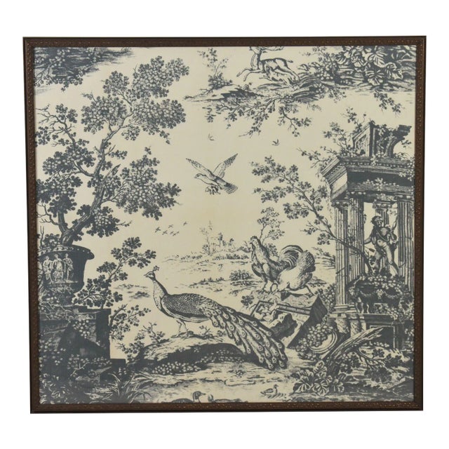 Schumacher Colonial Williamsburg Jones Toile Framed Fabric For Sale