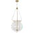 Early 21st Century "Fishbowl" Glass & Brass Pendant 1 For Sale
