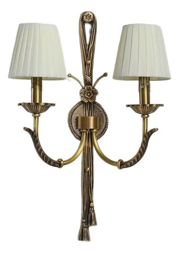 Retro Carved Double Candle Wall Lamp