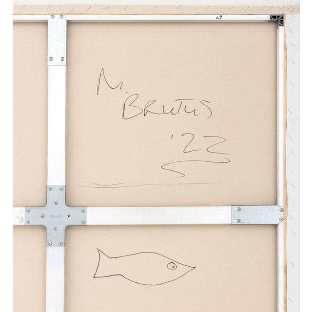 Textile Marcus Brutus Fishing Acrylic on Canvas, 2022 For Sale - Image 7 of 7