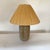 Vintage Signed Ceramic Table Lamp With Handmade Raffia Shade