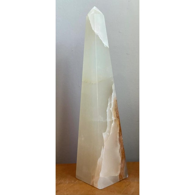 Late 20th Century Vintage Onyx Stone Obelisk For Sale - Image 5 of 12