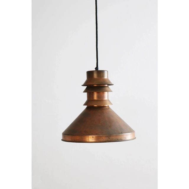 Copper Vintage Danish Industrial Pendant Lamp in Copper, 1960s For Sale - Image 8 of 8