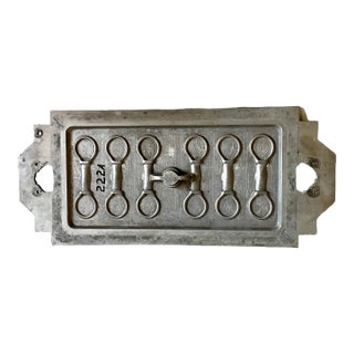 1940s Industrial Cast Metal Pattern Mold, American Factory Parts, Garden Sculpture For Sale