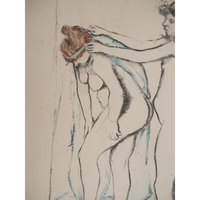 After Suzanne Valadon, Nude The Toilette, Girls Drying Themselves, 1947, Lithograph For Sale - Image 4 of 8