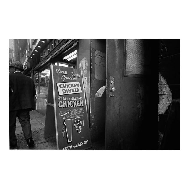 Michael Ormerod, Sandwich Board in Street, Photographic Print For Sale