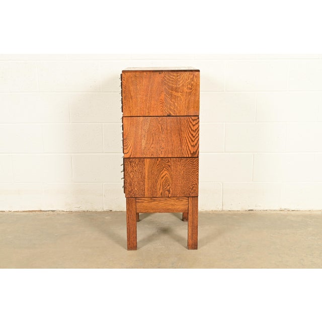 Antique Arts & Crafts 15-Drawer Flat Cabinet, Circa 1900 For Sale - Image 11 of 12