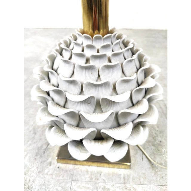 Vintage Italian Ceramic Artichoque Table Lamp, 1960s For Sale - Image 6 of 13