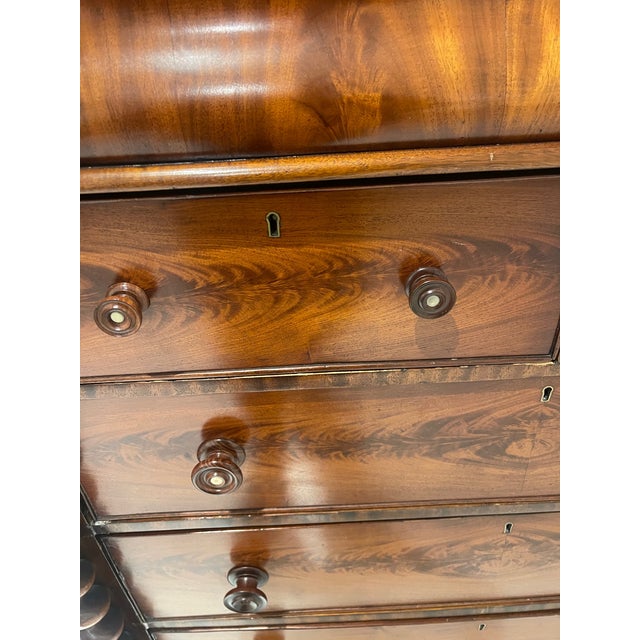 Mid 19th Century Mahogany Chest of Drawers With Barley Twist Columns For Sale - Image 6 of 11