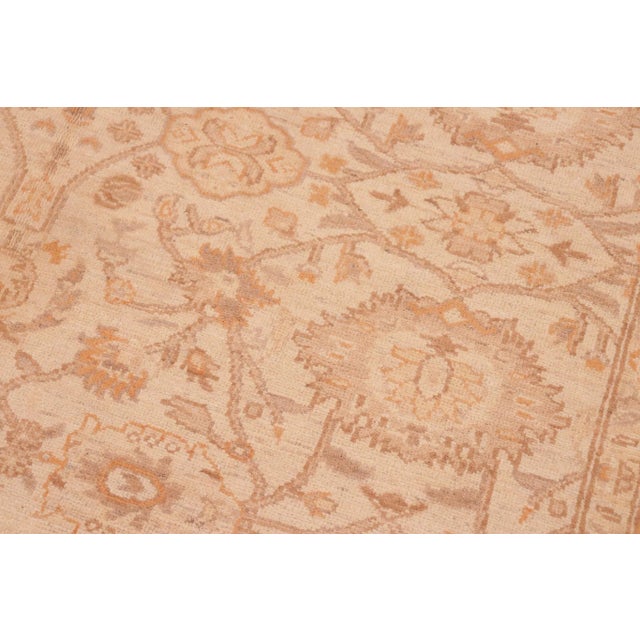 Classic Ziegler Beige Tan Hand-Knotted Wool Rug - 6'2'' X 9'1'' For Sale - Image 4 of 8