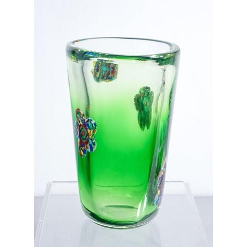 Murano Blown Glass Vase For Sale - Image 6 of 18