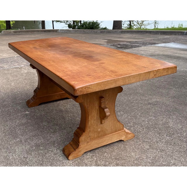 Vintage French Country Trestle Dining Table For Sale In Dallas - Image 6 of 10