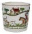 Crown Staffordshire Style English Hunting Scene Open Jam Pot For Sale