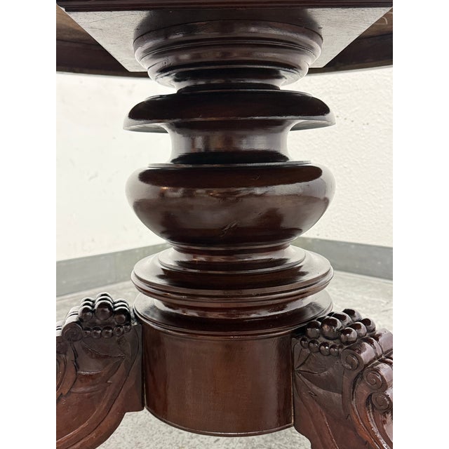 Brown Victorian Mahogany Loo Table, Antique For Sale - Image 8 of 12