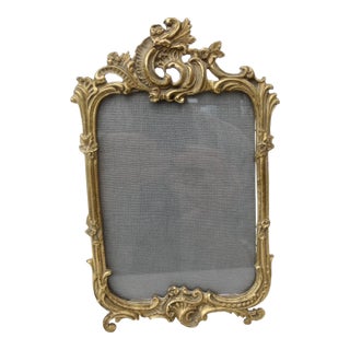 Antique Bronze Rocco Photo Frame For Sale