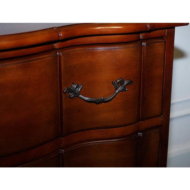 Gold Vintage Georgian Serpentine Fronted Hardwood Chest of Drawers from Ralph Lauren For Sale - Image 8 of 16
