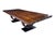 1980s Grand Macassar Ebony Veneer Dining Table With Pedestal Base For Sale - Image 4 of 9