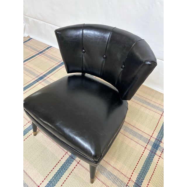 Black Set of Vintage Mid-Century Modern Slipper Lounge Chair by Kroehler For Sale - Image 8 of 12