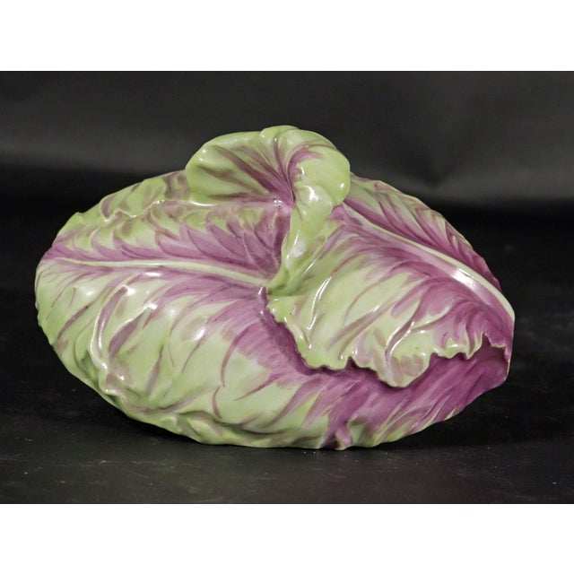 Meissen Porcelain Trompe l'Oeil Red Cabbage Box and Cover, Marcolini Period For Sale - Image 9 of 13