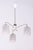 Mid-Century Chrome and Opaline Glass Chandelier by Drukov, Czech, 1970s For Sale - Image 4 of 10