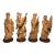1940s Republic Era Chinese Hand Carved Wood Immortals Statues- Set of 4 For Sale
