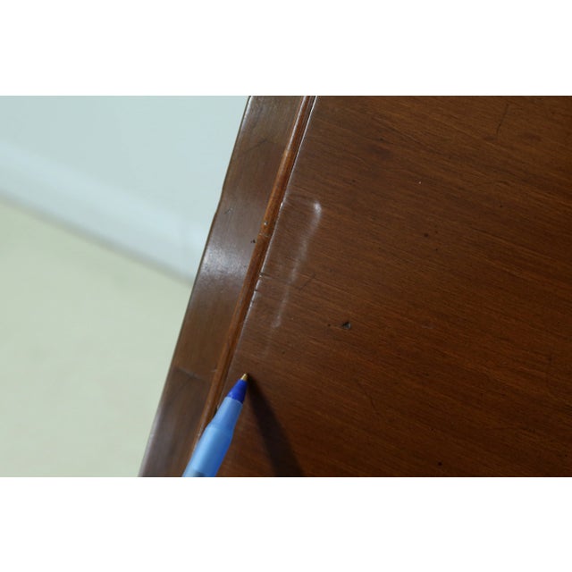 1950s Colonial Edison Institute Inlaid Cherry Slant Front Desk For Sale In Philadelphia - Image 6 of 13