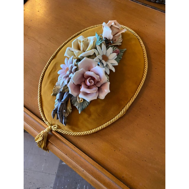 French 1950s Capodimonte Wall Art For Sale - Image 3 of 6