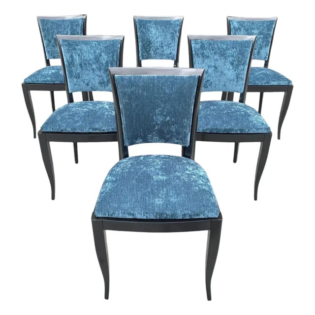 1940s Classic French Art Deco Dining Chairs- Set of 6 For Sale - Image 6 of 13