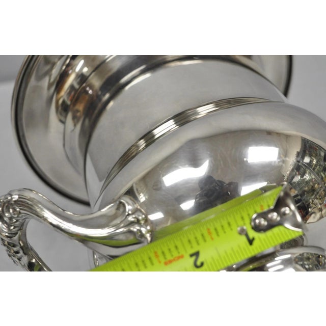 Vintage Victorian Silver Plated Trophy Cup Urn Champagne Wine Chiller Ice Bucket For Sale - Image 14 of 16
