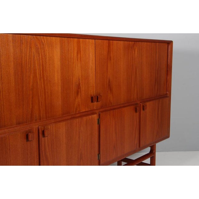 Brown Danish Sideboard in Teak, 1960s For Sale - Image 8 of 11