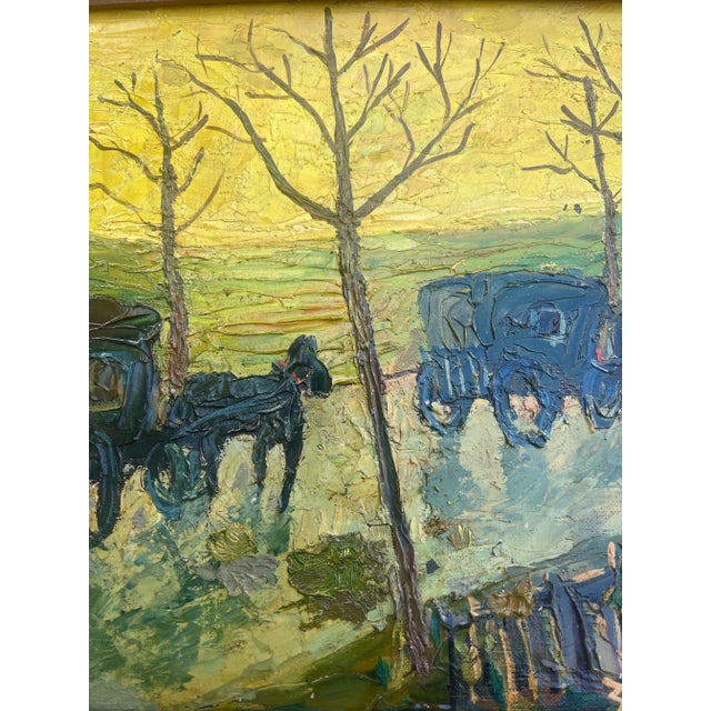 Painting "On the Road to the Saints" Oil on Canvas Signed E. Bellini, France 1935 For Sale In New York - Image 6 of 11