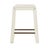 Crafted of white hair-on-hide, this backless counter stool is a tactile delight. A mitered whipstitch creates a racing...