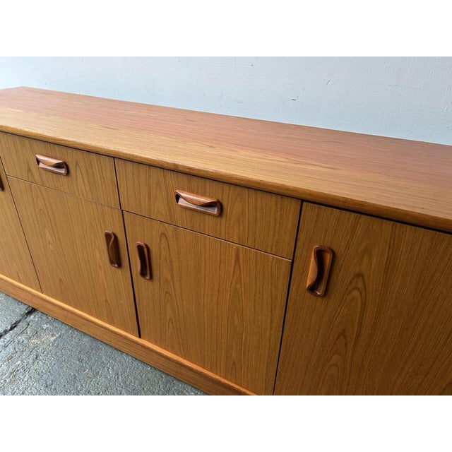 Gold Mid-Century Long Teak Sideboard or TV Stand from G Plan For Sale - Image 8 of 14