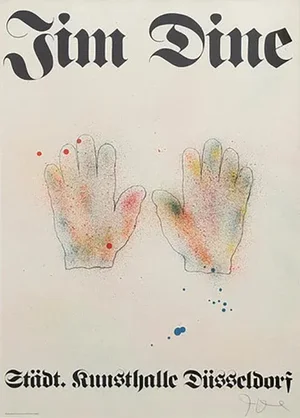 Signed Jim Dine Original Signed Lithographic Exhibition Poster 1971