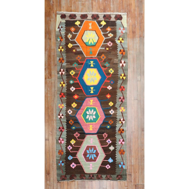 Late 20th Century Turkish Kilim Runner For Sale - Image 9 of 18