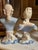 Ceramic Vintage Japanese Rococo Revival Blue & White Porcelain Busts — Pair For Sale - Image 7 of 10